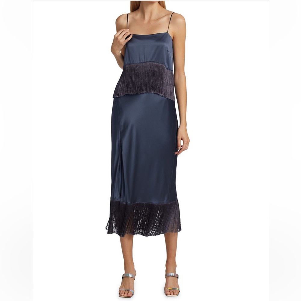 Cinq a sept Eastwood Silk Fringe Dress